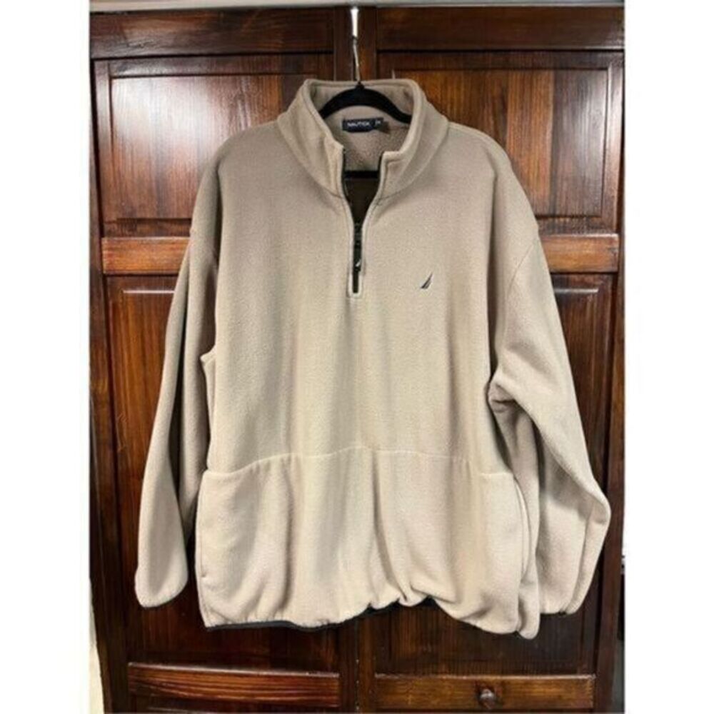 Nautica Men's Tan pullover fleece sweater size XXL